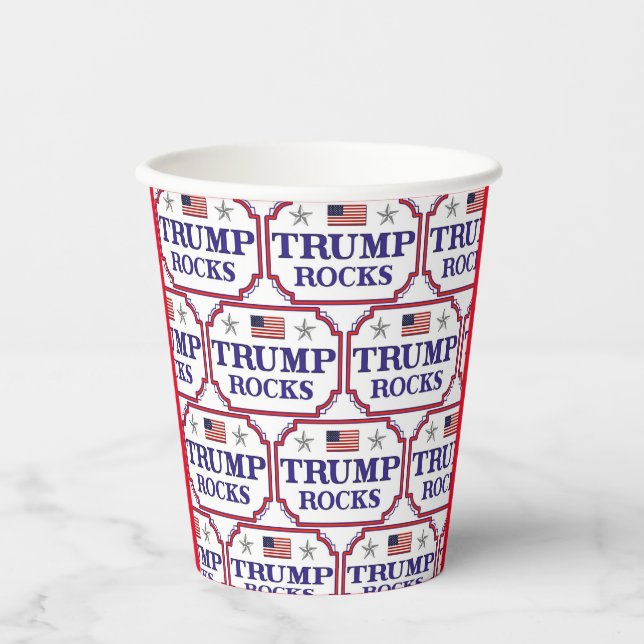 Vasos De Papel Trump Rocks Paper Cups (Anverso)