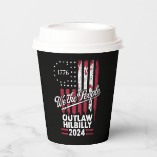 Vasos De Papel Trump Vance 2024 Donald Trump Proscrito Hillbilly 