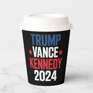 Vasos De Papel Trump Vance Kennedy Presidente Elección 2024