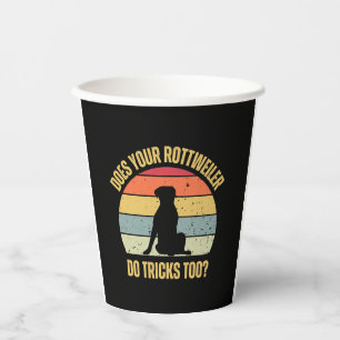Vasos De Papel ¿Tu Rottweiler Hace Trucos También?
