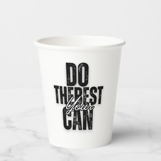 Vasos De Papel Tu Texto en Negro (Anverso)
