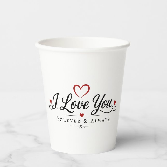 Vasos De Papel Tú y yo para siempre (Anverso)