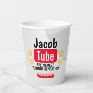 Vasos De Papel Tubo de Cumpleaños de Papel para Taza