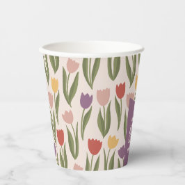 Vasos De Papel Tulips Bridal Shower Personalizada
