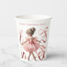 Vasos De Papel Tutu Cute | Fiesta de cumpleaños de Ballerina enca