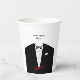 Vasos De Papel Tuxedo con tazas de papel facial personalizado