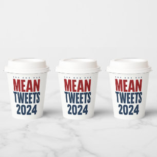 Vasos De Papel Tweets Malvados 2024 Elección Divertida Trump