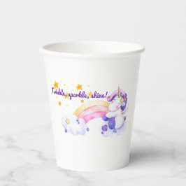 Vasos De Papel ⭐ Twinkle Sparkle Unicorn 🌈 ✨