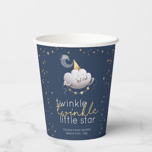 Vasos De Papel Twinkle Twinkle Little Star Baby Shower (Reverso )