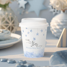 Vasos De Papel Twinkle Twinkle Little Star Blue Boy Baby Shower