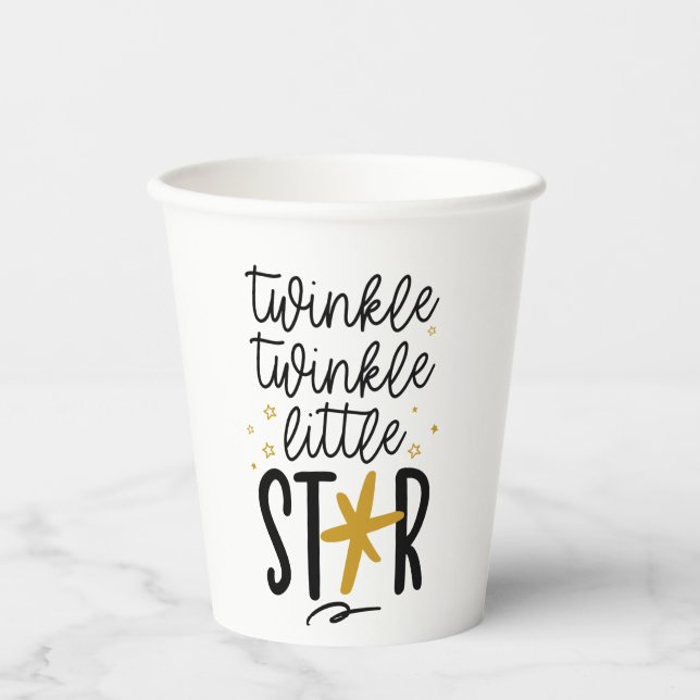 Vasos De Papel Twinkle Twinkle Little Star Doodle (Anverso)