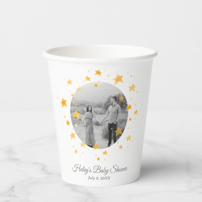 Vasos De Papel Twinkle Twinkle Little Star Photo Baby Shower (Anverso)