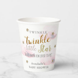 Vasos De Papel Twinkle Twinkle Little Star Pink Baby Shower