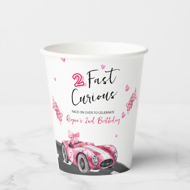 Vasos De Papel Two Fast Curious Birthday  (Anverso)
