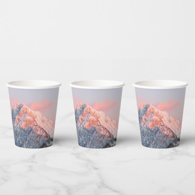 Vasos De Papel Última luz solar en la montaña Storžič, Eslovenia (Multi)