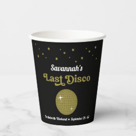 Vasos De Papel Última Novia Disco Fiesta de Despedida de Soltera 