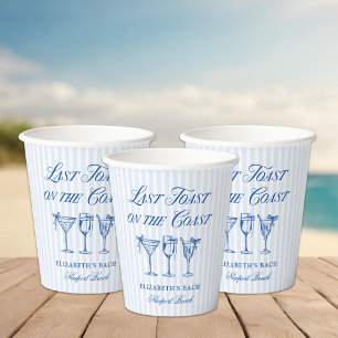 Vasos De Papel Última tostada en la costa Elegante mano de arcos 