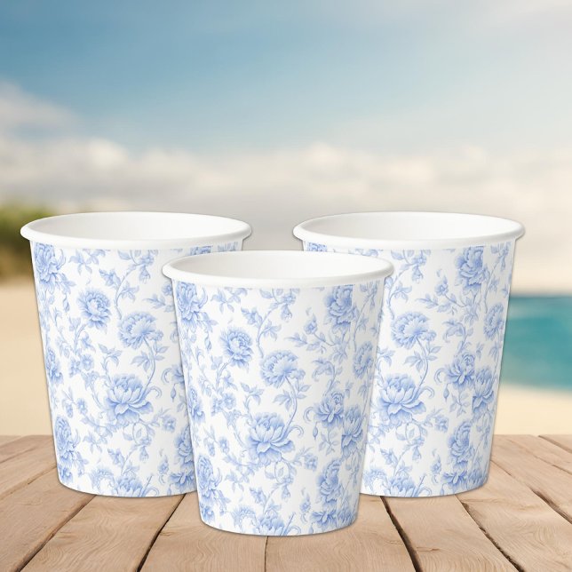 Vasos De Papel Última tostada en la soltera floral costera (Subido por el creador)