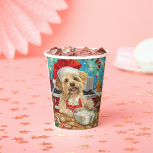 Vasos De Papel Último día festivo Dandie Dinmont Terrier: Navidad