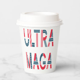 Vasos De Papel Ultra MAGA Trump Patriótico Republicano Conservado