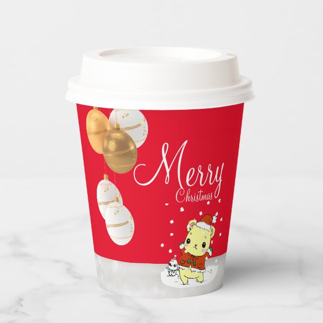 Vasos De Papel Un abrazo a los Navidades (Anverso)