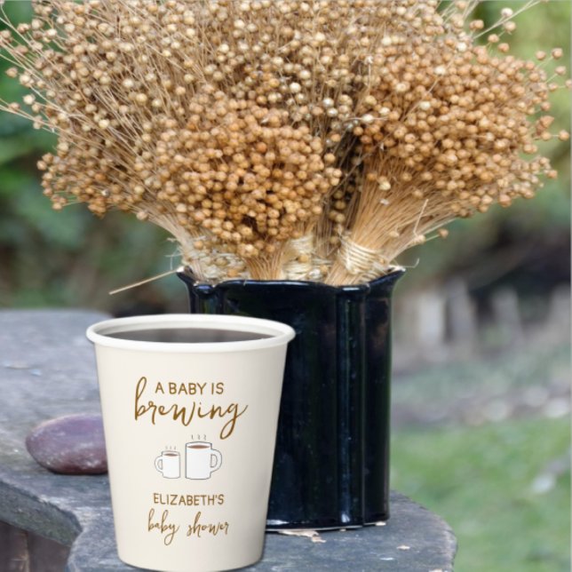 Vasos De Papel Un bebé está preparando Baby Shower (Subido por el creador)