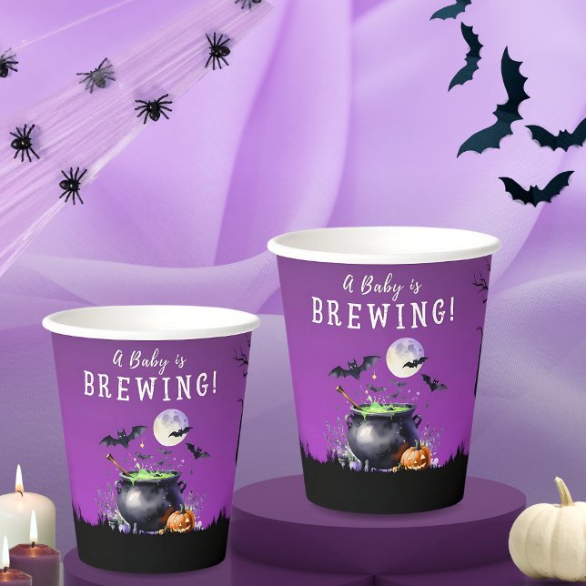 Vasos De Papel Un bebé está preparando Baby Shower de Halloween (Subido por el creador)