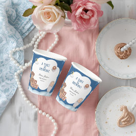 Vasos De Papel Un bebé prepara café Baby Shower