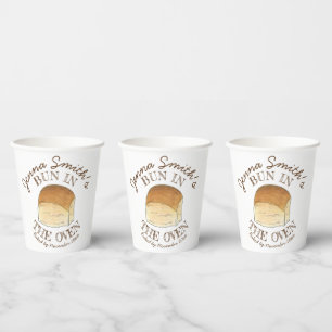 Vasos De Papel Un bollo en el Baby Shower de la cena de pan de ho
