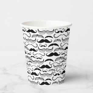 Vasos De Papel Un club de caballeros. Patrón de bigote 2