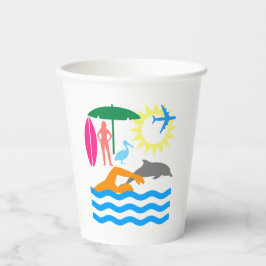 Vasos De Papel Un día en la playa