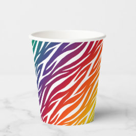 Vasos De Papel Un divertido colorido de moda Guay Funny Zebra Rai
