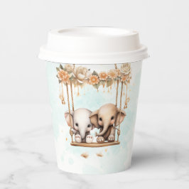 Vasos De Papel Un elefante de bebé lindo género Neutral Twin Baby