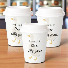 Vasos De Papel Un favor del primer cumpleaños de Silly Goose