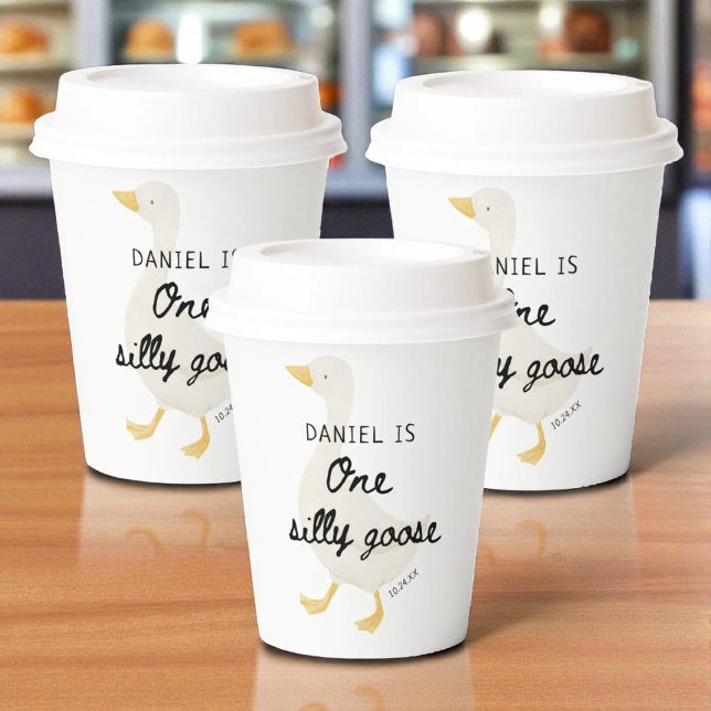 Vasos De Papel Un favor del primer cumpleaños de Silly Goose (Subido por el creador)