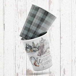 Vasos De Papel Un feliz partido de cumpleaños ruso de camper