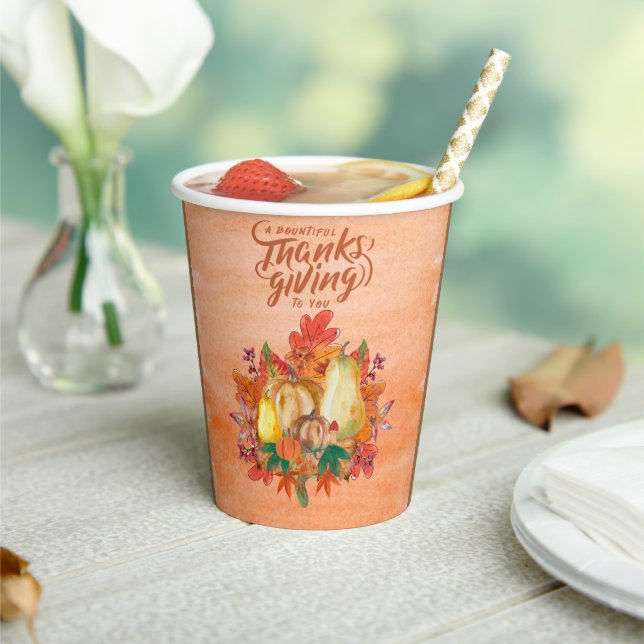 VASOS DE PAPEL UN GRACIAS BONITO A USTED (in situ)