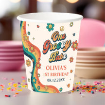 Un Groovy Babe Retro Arcoiris primer cumpleaños