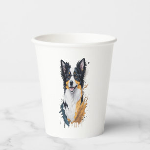 Vasos De Papel Un lindo collar de frontera para perros [RB#10009]
