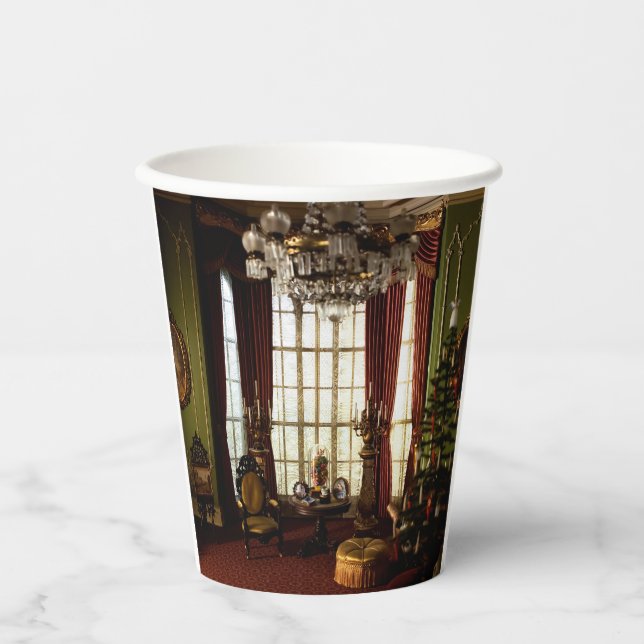 Vasos De Papel Un Navidad victoriano - Copas de papel (Anverso)