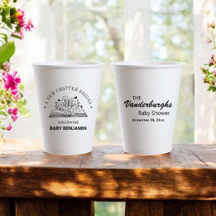 Vasos De Papel Un nuevo capítulo comienza a personalizar Baby Sho