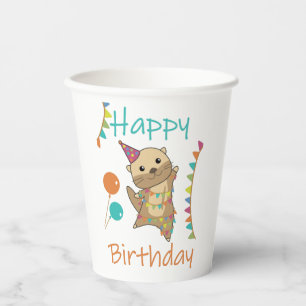 Vasos De Papel Un Otter Birthday Wishes Cute Happy Otter Adults C
