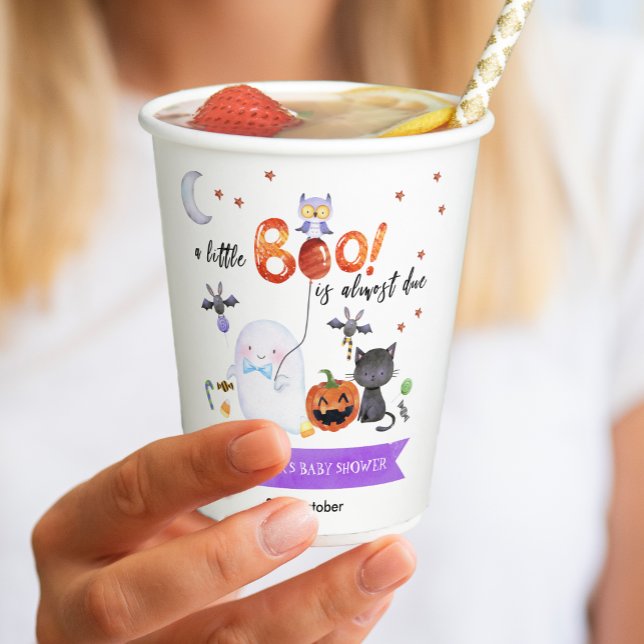 Vasos De Papel Un pequeño Baby Shower de Boo Halloween (Subido por el creador)