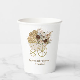 Vasos De Papel Un pequeño Baby Shower de calabaza