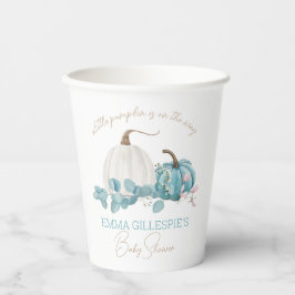 Vasos De Papel Un pequeño Baby Shower de calabaza cae