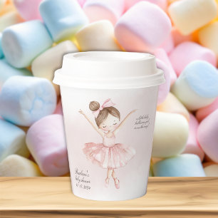 Vasos De Papel Un pequeño Ballerina Watercolor Chica Baby Shower
