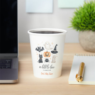 Vasos De Papel Un pequeño Boo Halloween Baby Shower Taza Cute Spo