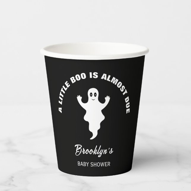 Vasos De Papel Un pequeño bote es casi debido al blanco negro de  (Anverso)