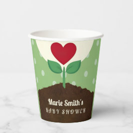 Vasos De Papel Un pequeño brote está en camino a Baby Shower