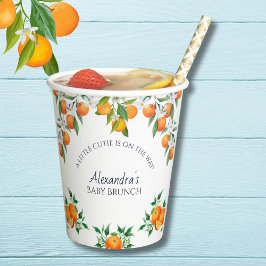 Vasos De Papel Un pequeño brunch de Naranja cursi